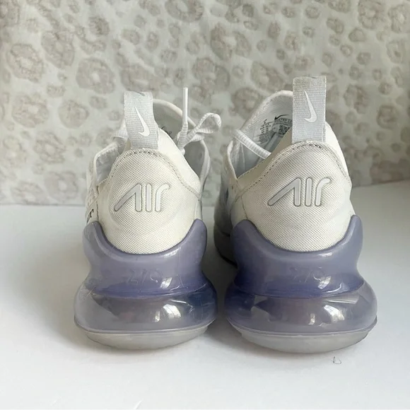 Nike White and Purple Air Max 270 Sneakers - Picture 5 of 7